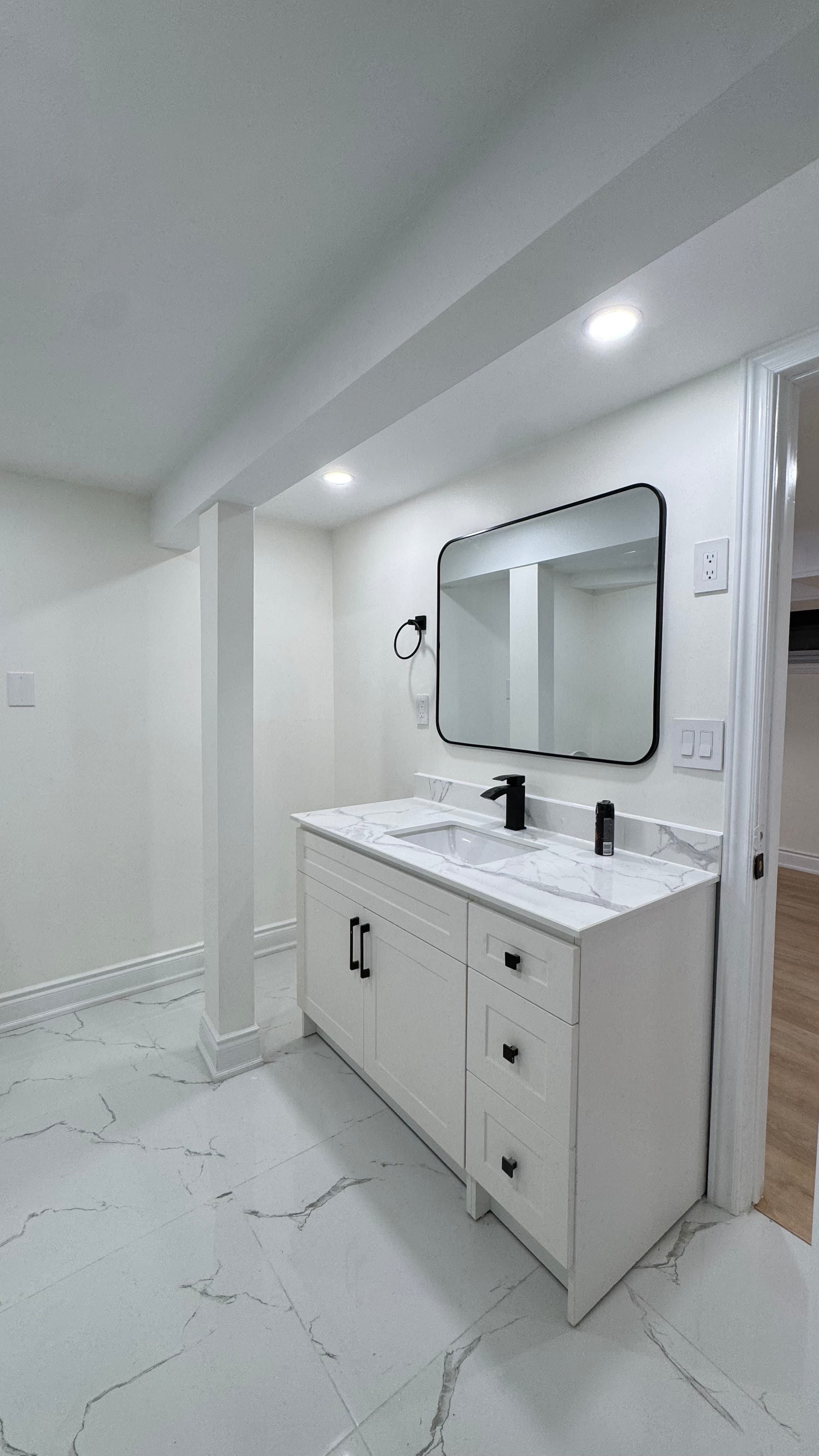 Master bathroom renovation by League Construction